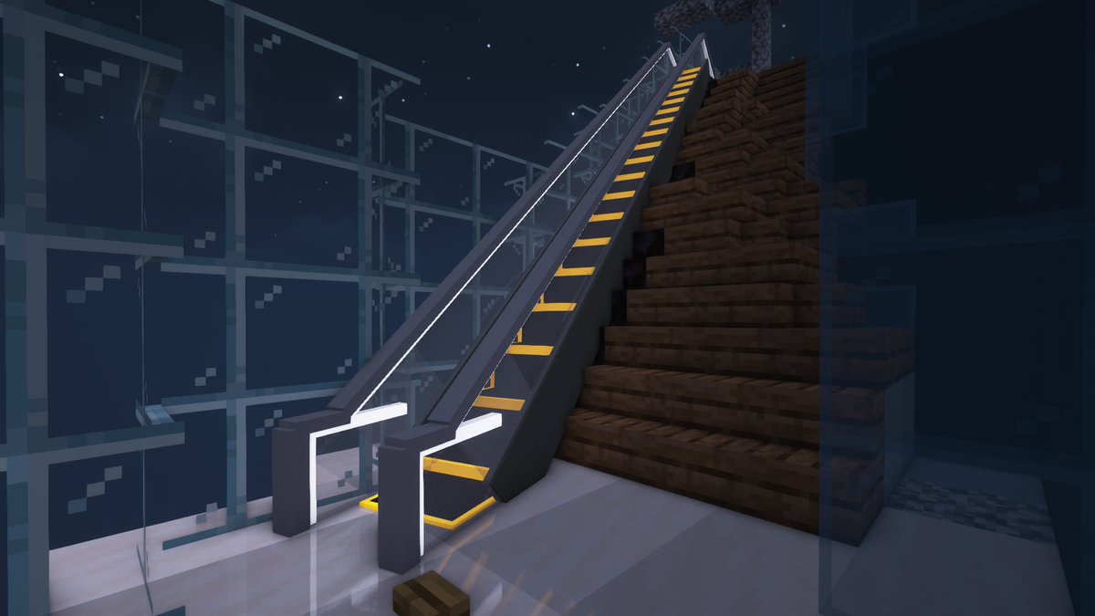 mm03_minato's tweet image. 渋谷スカイ専用エスカレーター試作 #minecraft