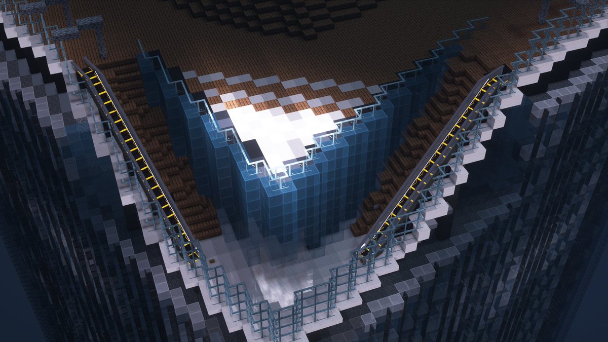 mm03_minato's tweet image. 渋谷スカイ専用エスカレーター試作 #minecraft