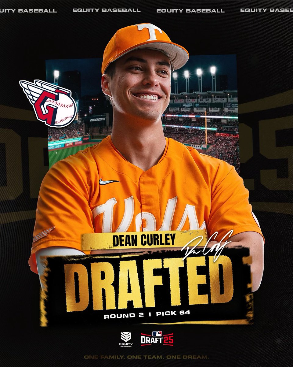 equitybaseball's tweet image. Congratulations @deancurley1 on getting drafted in the 2nd round of the @MLB Draft by the @CleGuardians