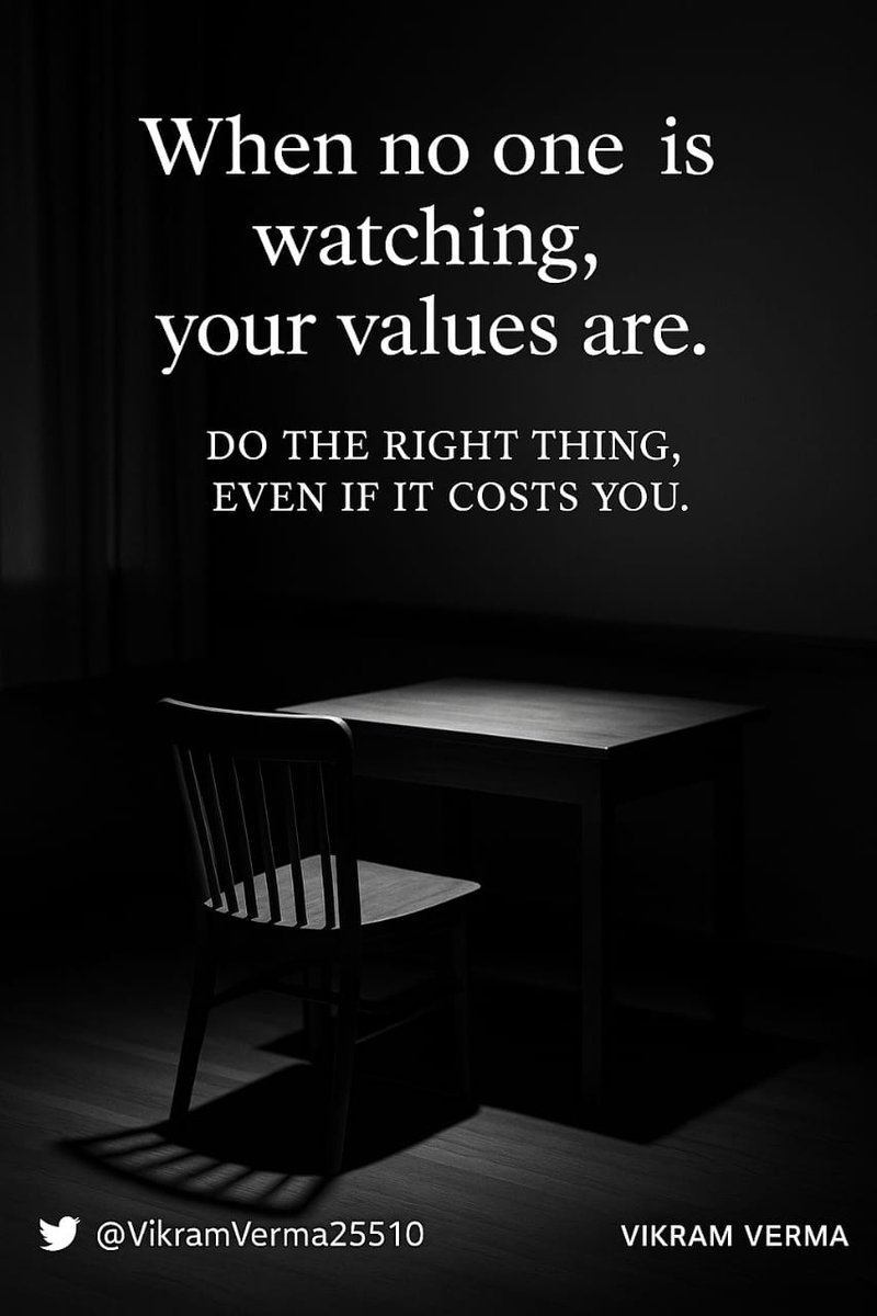 VikramVerm25510's tweet image. Some decisions don’t make headlines.
They won’t be applauded.
No one will even know.
But you’ll know.
You’ll remember the moment you could’ve taken the shortcut—
and didn’t.
The moment you could’ve stayed silent—
but spoke up.
That’s integrity.
That’s leadership.
That’s how…