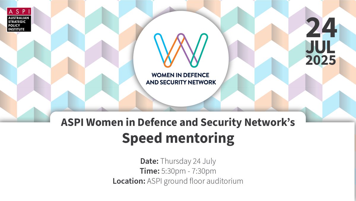 🎟️ TICKETS GOING FAST 🎟️

Only a few tickets remain for <a href="/ASPI_WDSN/">ASPI WDSN</a>'s speed mentoring event on Thursday 24 July!

This is rare opportunity to connect with senior leaders in defence, foreign affairs and intelligence.

Don’t miss it — register now 👉 bit.ly/3GPAXOF