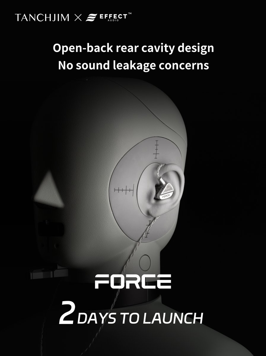 TANCHJIM_CN's tweet image. 2 days to go.
Open-back, unrestrained.
The FORCE is coming.
#TANCHJIM #FORCE #HiFiEarphones #IEM