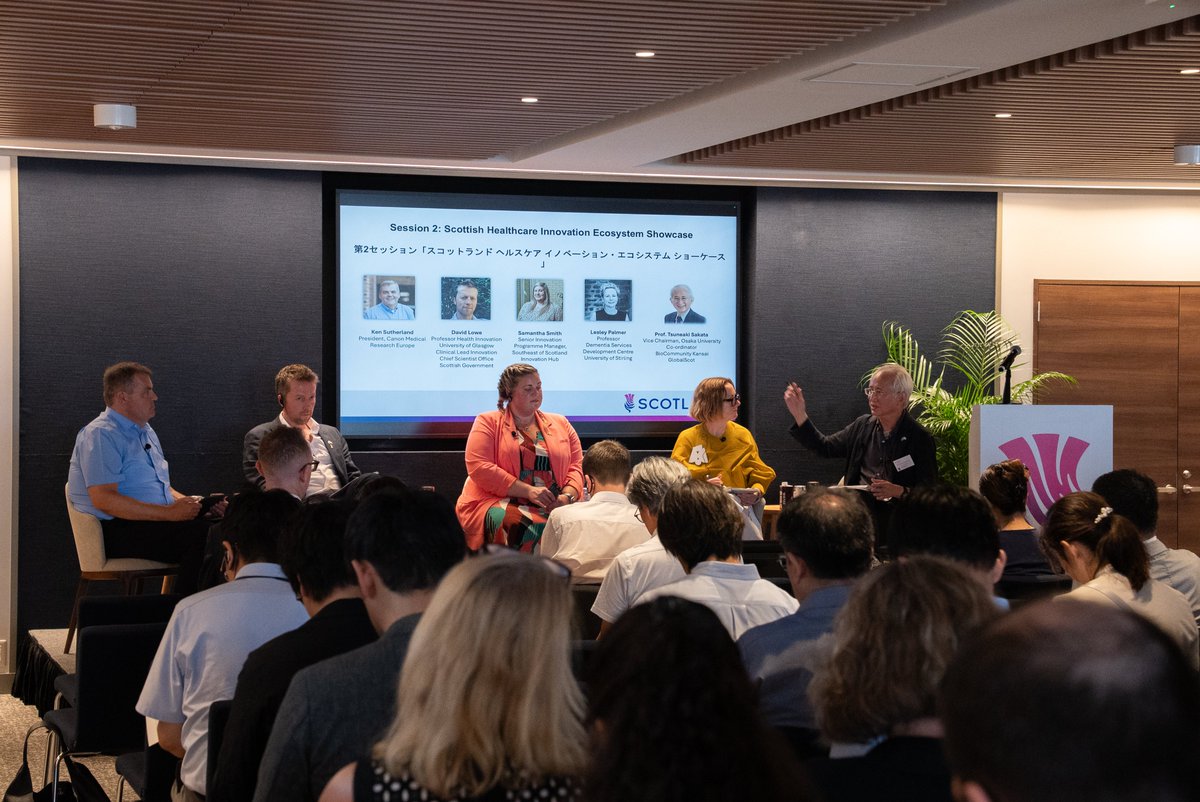 UKPavilion2025's tweet image. On 26 June, Scottish Development International (@ScotlandinJapan) & a delegation led by Cabinet Secretary for Health and Social Care @neilcgray took part in a day of dialogue, discovery & partnership at the UKP. A key focus was on health innovation for an ageing population.