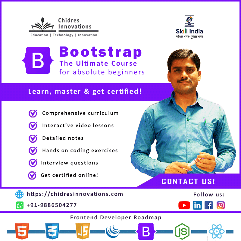 ManjunathChidre's tweet image. 🚀 Bootstrap: The Ultimate course for absolute beginners! Get Certified Now: chidresinnovations.com/shop/bootstrap
#Bootstrap #BootstrapCourse #BestBootstrapCourse #BootstrapCertification #CertifiedCourse #OnlineLearning #WebDesign #WebDevelopment #TechSkills #ChidresInnovations