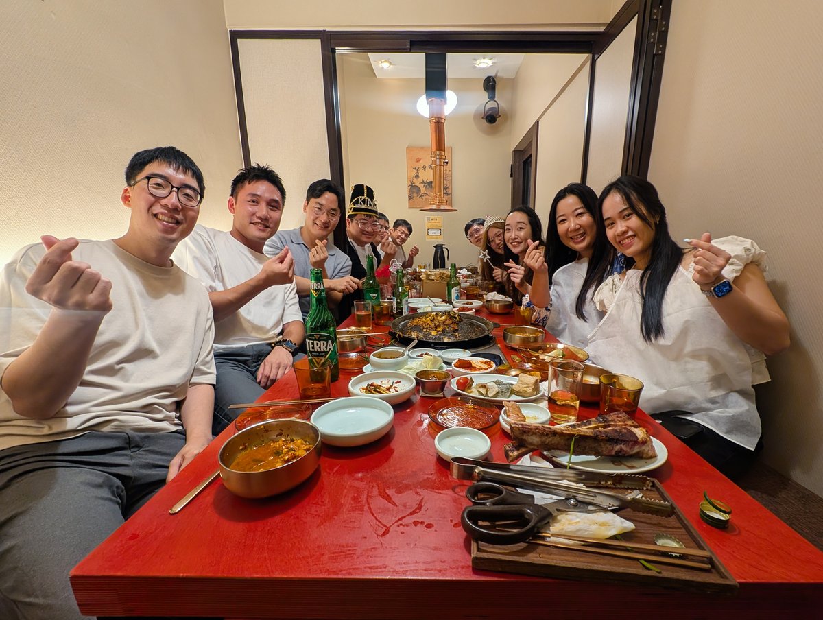 KronosResearch's tweet image. Markets are heating up, but so was our grill. 🔥
Kronos SG closed Q2 with steak, soju bombs, and serious kimchi alpha, plus a birthday bash for our June & July babies.
Markets move fast, but we eat faster. 🥩🎉
