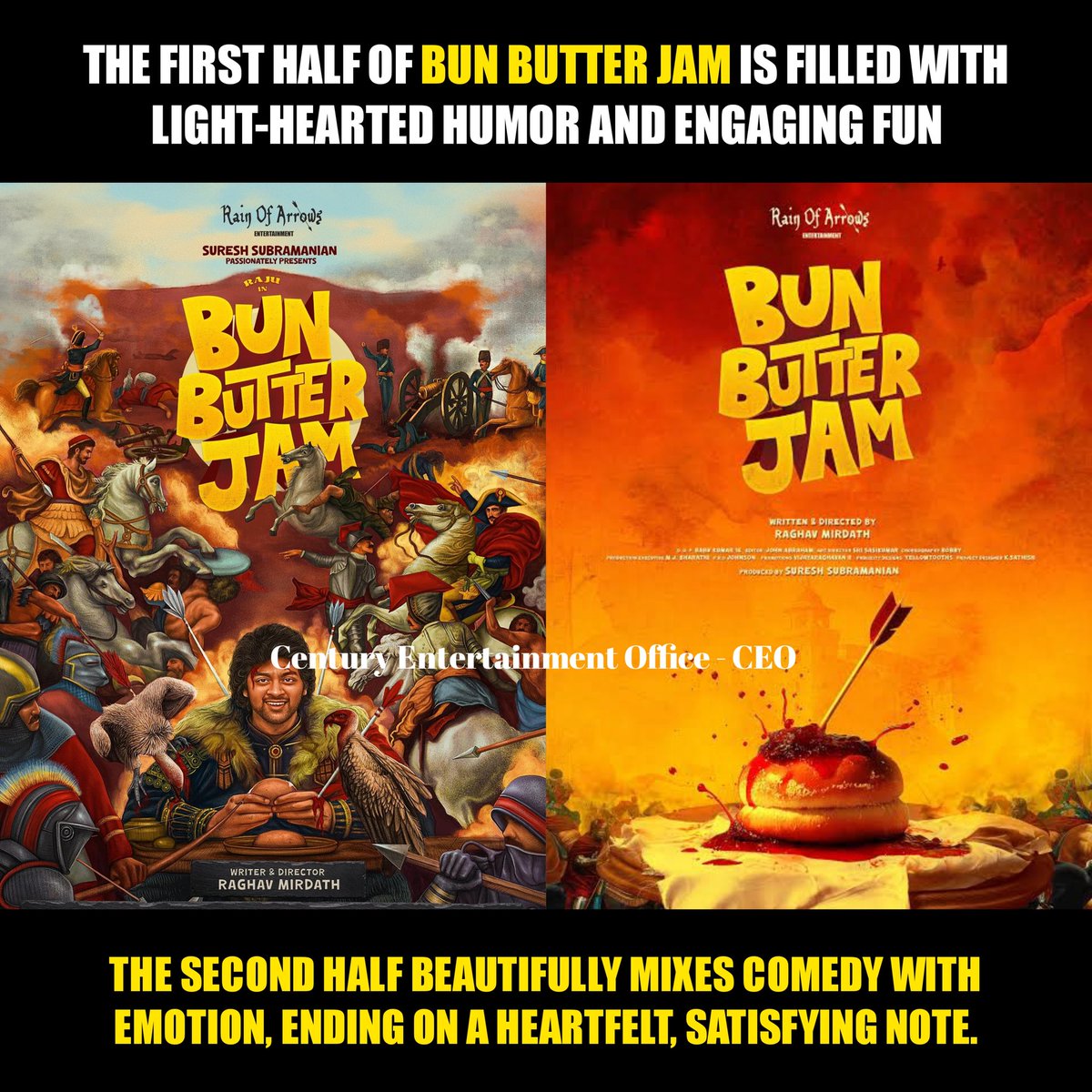 Nandha (@nandhaoffl) on Twitter photo #BunButterJam
( Good Entertainment )
<a href="/sureshs1202/">Suresh Subramanian</a> <a href="/RMirdath/">Raghav Mirdath</a> <a href="/rajuactor91/">Raju Jeyamohan</a> <a href="/nivaskprasanna/">Nivas K Prasanna</a> <a href="/bt_bhavya/">Bhavya Trikha</a> <a href="/aadhya_prasad/">Aadhya Prasad</a> <a href="/babukumar_dop/">Babukumar. I.E.</a> <a href="/sathishoffl/">K Sathish</a> <a href="/johnsoncinepro/">Johnson PRO</a> <a href="/gobeatroute/">BeatRoute</a> #BunButterJam
( Good Entertainment )
<a href="/sureshs1202/">Suresh Subramanian</a> <a href="/RMirdath/">Raghav Mirdath</a> <a href="/rajuactor91/">Raju Jeyamohan</a> <a href="/nivaskprasanna/">Nivas K Prasanna</a> <a href="/bt_bhavya/">Bhavya Trikha</a> <a href="/aadhya_prasad/">Aadhya Prasad</a> <a href="/babukumar_dop/">Babukumar. I.E.</a> <a href="/sathishoffl/">K Sathish</a> <a href="/johnsoncinepro/">Johnson PRO</a> <a href="/gobeatroute/">BeatRoute</a>