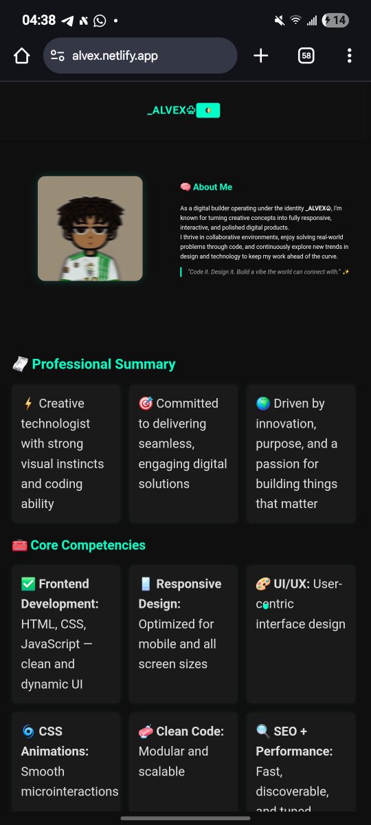 AlPha__vex's tweet image. 🚀 My portfolio just got a glow-up!
✨ Touch animations, custom UI, smooth scroll, and more — fully built by me.
🌐 Visit → alvex.netlify.app
💬 Feedback welcome!
#WebDesign #DevPortfolio #CSSMagic #JavaScript
