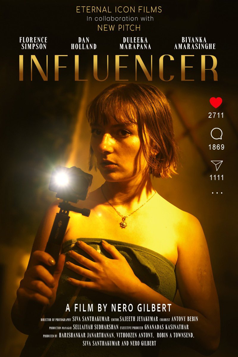santhakumar_dop's tweet image. They followed the light of fame.
The camera followed everything else.
🎥 INFLUENCER – a found footage descent into madness.

👁️ Watch carefully. You’ll miss her if you blink.

#InfluencerFilm #FoundFootage #PsychologicalThriller #SriLankaCinema #LostTapes