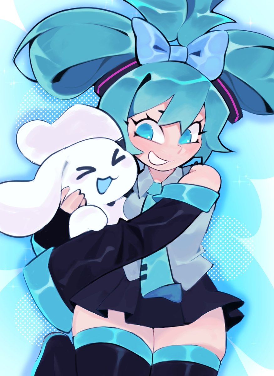 sad_conito's tweet image. Miku and Cinnamoroll💙✨