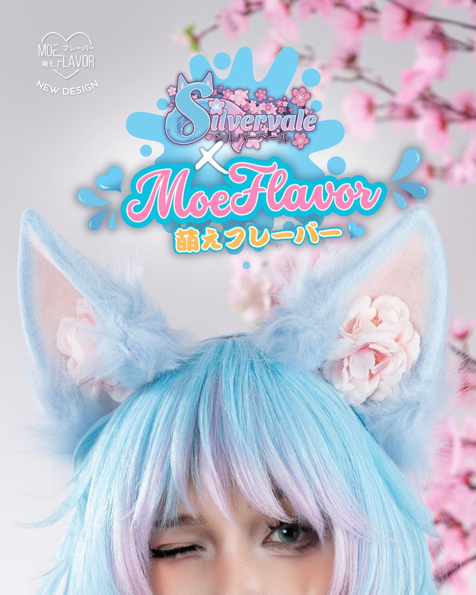 _Silvervale_'s tweet image. Now you can get my fluffy ears too 🤭 Who’s ready to get my summer collection with @moeflavor? Launching 07.25!