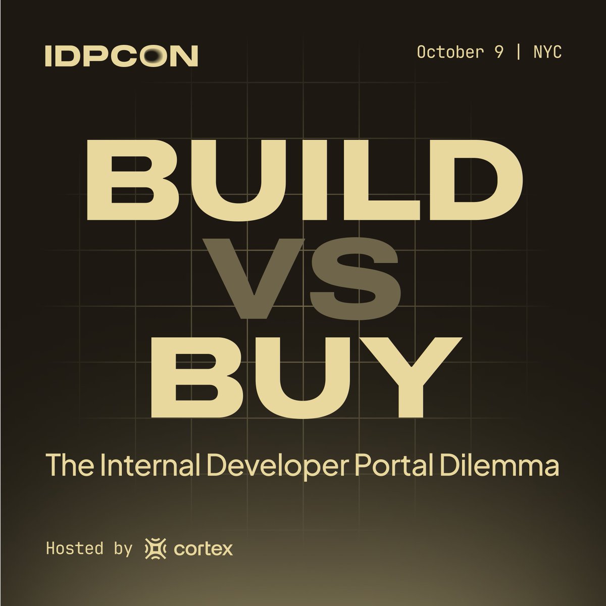 GetCortexApp's tweet image. Everyone loves a good DIY story… but should you really build your own IDP?

At #IDPCON, we’re digging into the tradeoffs of building, extending Backstage, or buying with stories from Canva, H&amp;amp;R Block, Blackstone &amp;amp; more.

🗓 Oct 9 | NYC → idpcon.com