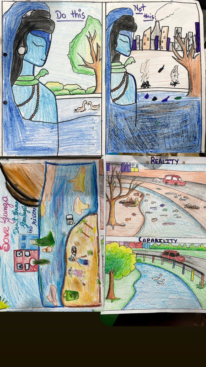 kvaug1947's tweet image. 🌊 Painting Competition on #GangaSwachhata 🌊
Organized by NBT, our students showcased creativity to spread the message of a clean & green Ganga.
The event ended with a heartfelt pledge to save River Ganga.
Let’s protect our lifeline! 💧
@nbt_india
@EduMinOfIndia
@KVS_HQ @ro_kvs