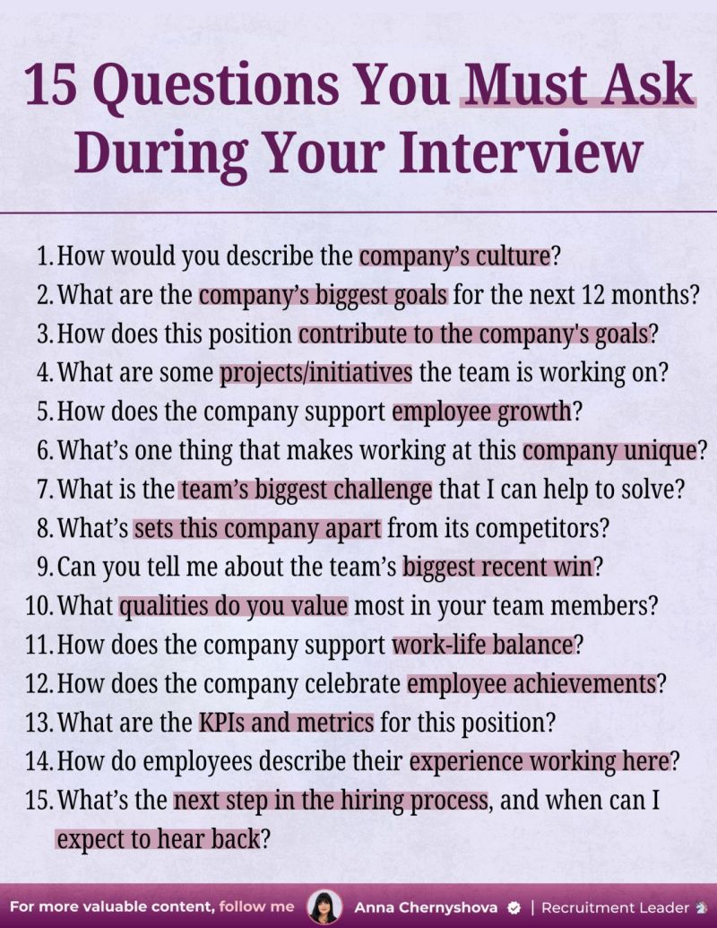 AlwaysKeepL's tweet image. 15 Questions you must ask during your interview