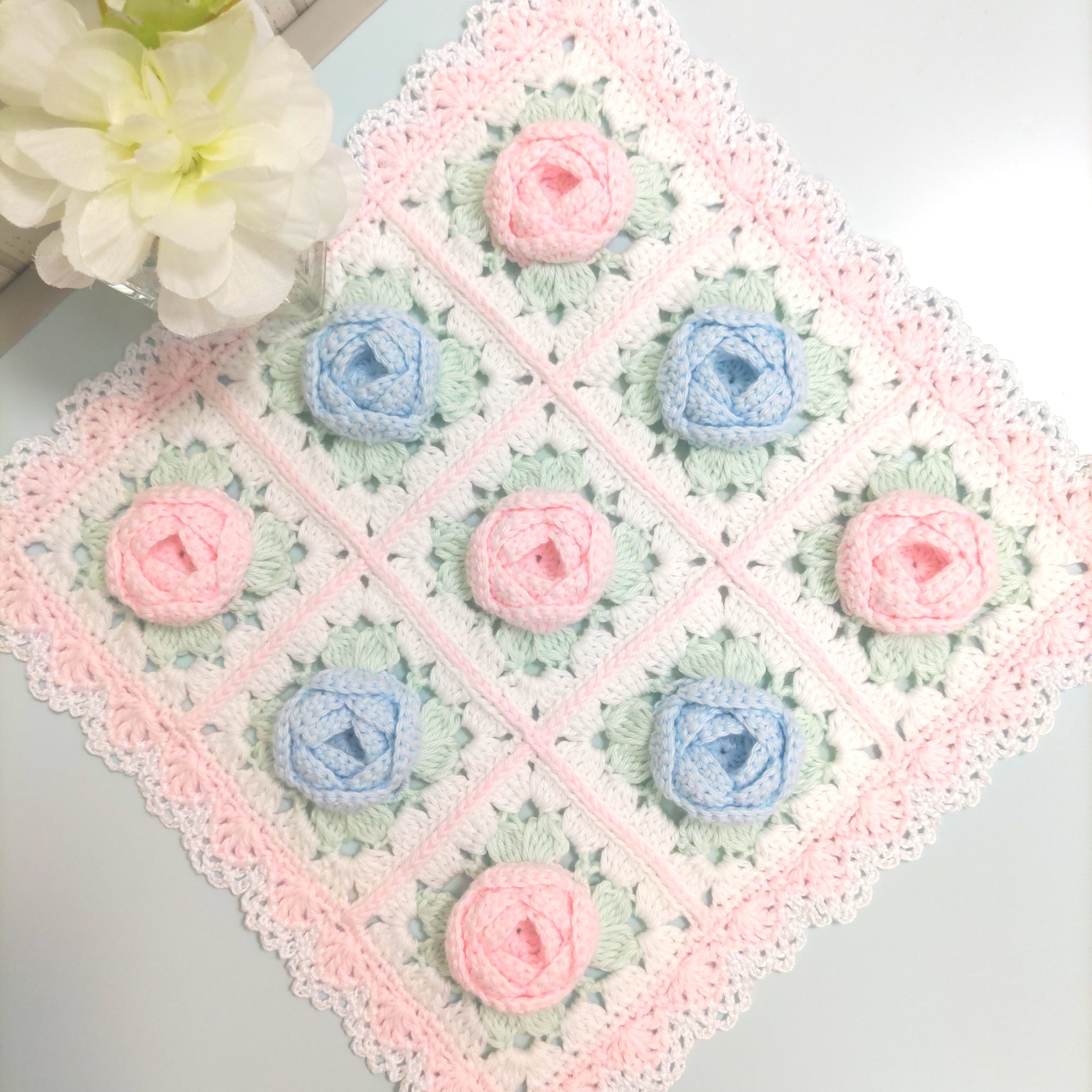 AIKA様　薔薇　マルチカバー　ハンドメイド AIKA様 薔薇 マルチカバー ハンドメイド 薔薇のマルチカバー