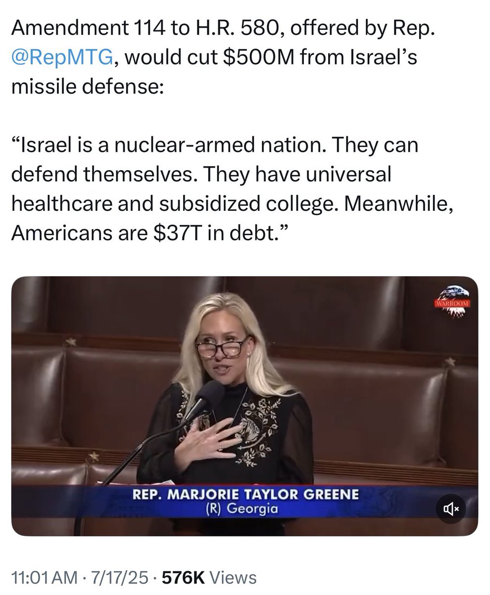 Taking money away from Israel? Admitting they have nukes???

She’s about to get Mossad’ed, but she’s so dumb she’ll blame “Antifa” 😂