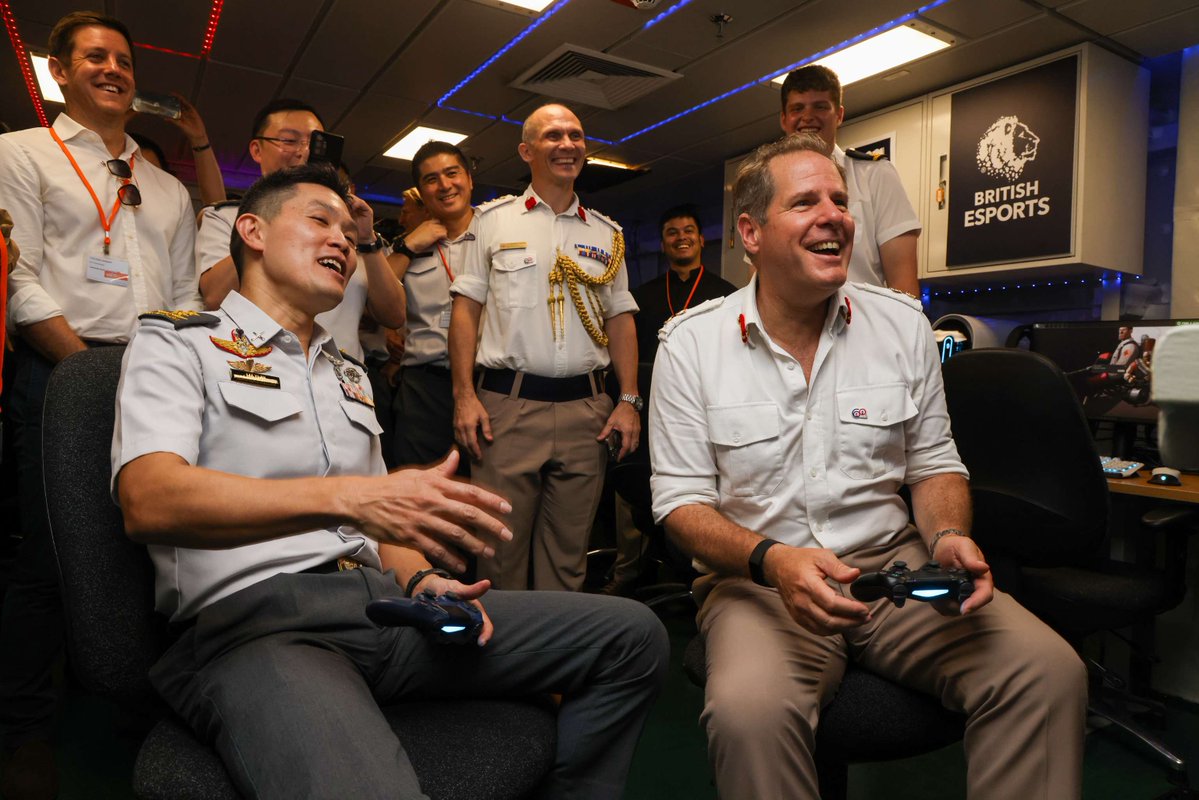 UKinSingapore's tweet image. Esports World Cup 2025 is already underway, but did you know we had our very own tournament onboard HMS Prince of Wales a few weeks ago with our partners from @theSingaporeDIS and the Singapore Esports community?