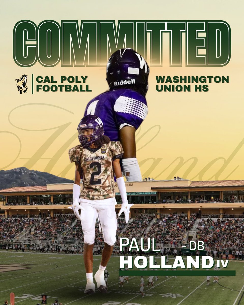 Paul Holland IV 3โญ๏ธ (@phollandiv) on Twitter photo I want to thank all the staff at <a href="/calpolyfootball/">Cal Poly Football</a> and take the time to announce my commitment to Cal Poly <a href="/BThompson_BT/">Brandyn Thompson</a> <a href="/CodyvonAppenCP/">Cody vonAppen</a> <a href="/CoachRomeroCP/">Keegan Romero</a> I want to thank all the staff at <a href="/calpolyfootball/">Cal Poly Football</a> and take the time to announce my commitment to Cal Poly <a href="/BThompson_BT/">Brandyn Thompson</a> <a href="/CodyvonAppenCP/">Cody vonAppen</a> <a href="/CoachRomeroCP/">Keegan Romero</a>