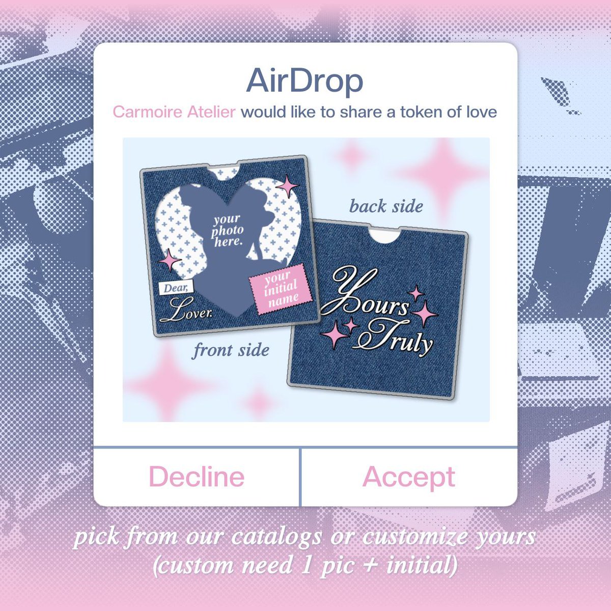 carmoireatl's tweet image. Any interaction are appreciated 💐

The 'Dear, Lover.' keychain BATCH 2 is here! 

➵ Pre-order: 18-25 July
➵ Start from IDR 23.000
➵ Avail for Enhypen, RIIZE, Aespa, IVE, Boynextdoor &amp;amp; custom.
➵ Detail on ALT

💌 Pre-order Form: tinyurl.com/gformdlover

Available catalogs ↓