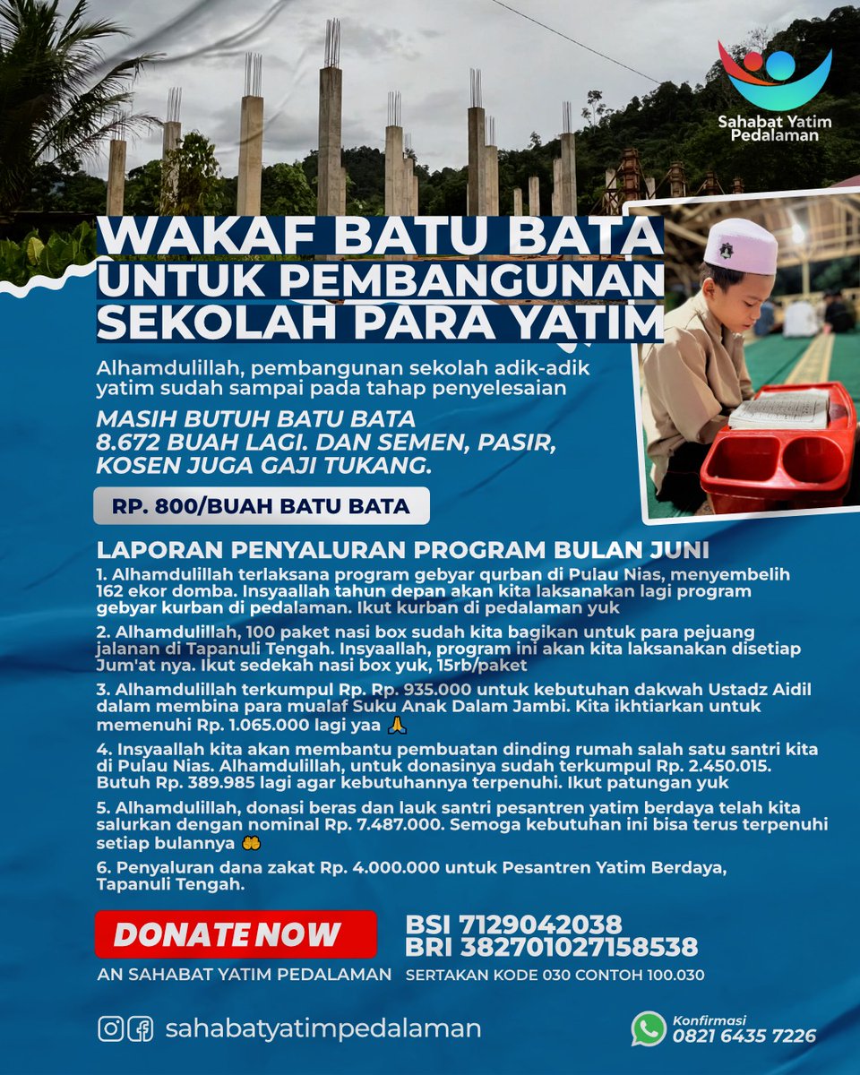 AdeliaEkaPutri_'s tweet photo. Punya uang Rp. 800,- gak??

Mau gak di sedekahkan untuk bangun sekolah yatim?? 🥹🙏

800 rupiah teman sekalian sangat berharga untuk para yatim. Bismillah yukk kita bangun berjamaah. Bantu RETWEET 🙏🙏 

@SYatimPedalaman https://t.co/nUrr756Ky2