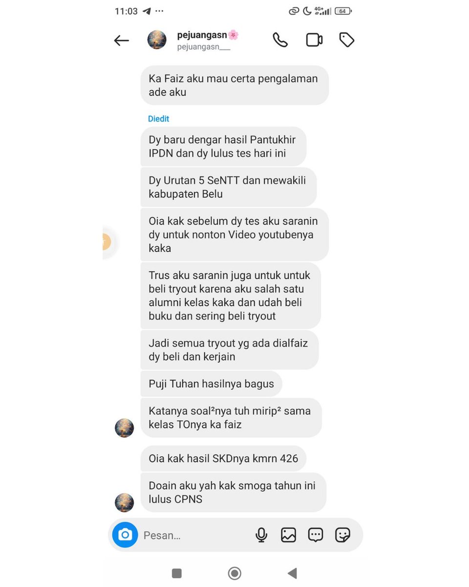 siambiess's tweet photo. Testimoni siswa Privat Al Faiz yang lolos SKD Kedinasan 2024🎉🎉
#privatalfaiz #sekolahkedinasan #sekdin2024 #lolossekdin #pejuangkedinasan #testimoni #pknstan #ipdn #polstatstis #stmkg #kemenhub #stin #poltekssn https://t.co/fCx4GANQvF