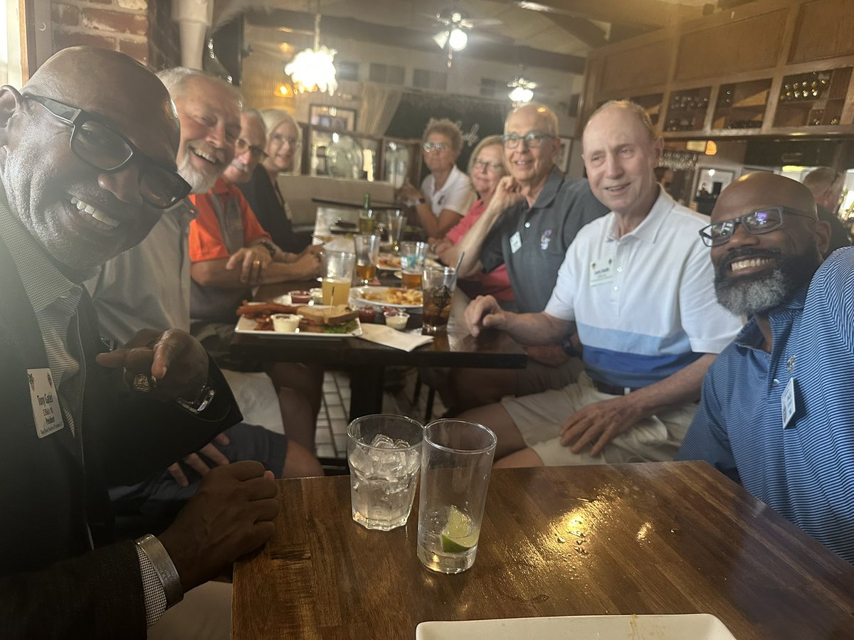 July All-Academy Happy Hour at Brookside Restaurant &amp; Bar. 
Grads in attendance:
  - Tony Gates ‘81 w/ wife Ann Grottveit
  - Mike Herman ‘79
  - Bert Logan ‘76 w/ wife Bonnie
  - Larry Smith ‘62

#GripHands #AllAcademy