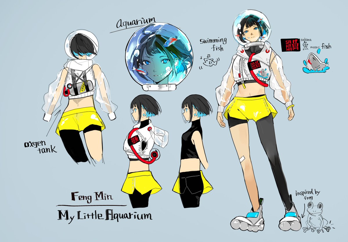 mina_st4R's tweet image. ミンちゃんでスキンコンテスト応募しました。
水をテーマに、見ていてワクワクするようなスキンをコンセプトにしました!
#dbdcosmeticcontest