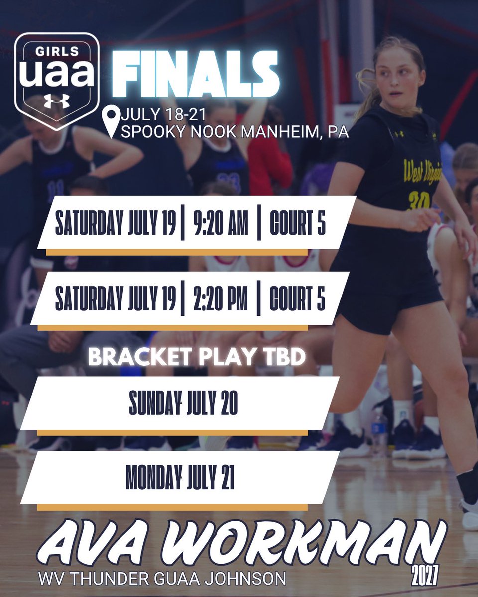 Ava_D_Workman1's tweet image. 🏀Fun weekend loading! 📈 🏆
Come check our team out!
@WVThunderUAA
@Scottejohnson12
@UANextGHoops