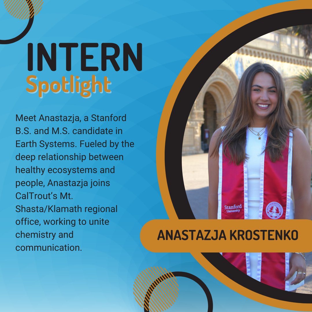 CalTrout's tweet image. Summer is the time to welcome in restoration, rivers, AND our new summer intern, Anastazja! She's diving headfirst into restoration work & science communication on the North Coast. But what really caught us off guard... her unexpected skill! 👉 Swipe to find out what it is!