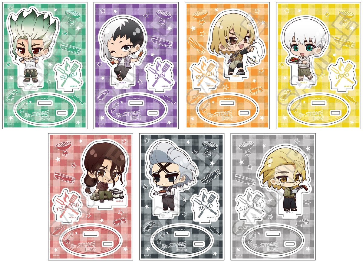 Dr.STONE 推しくじ 缶バッジ アクリルキーホルダー 等 セット c ドクターストーン グッズ情報【Dr.STONE】 (@emc2_goods) / X