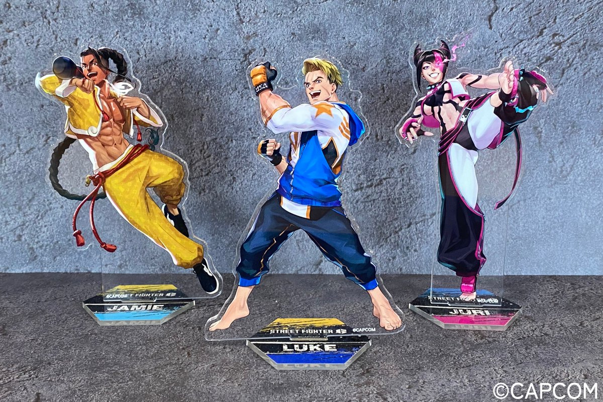 Capcom_capkuji's tweet image. 【サンプル紹介】
『#ストリートファイター6』くじ
企画担当スンスンです🗿
「B賞:アクリルスタンド」のサンプルをご紹介‼
躍動感あるイラストを再現した
大きめのアクリルスタンドです✨
くじの購入はこちら☟
capcom-capkujionline.com/lp/streetfight…
#カプくじ