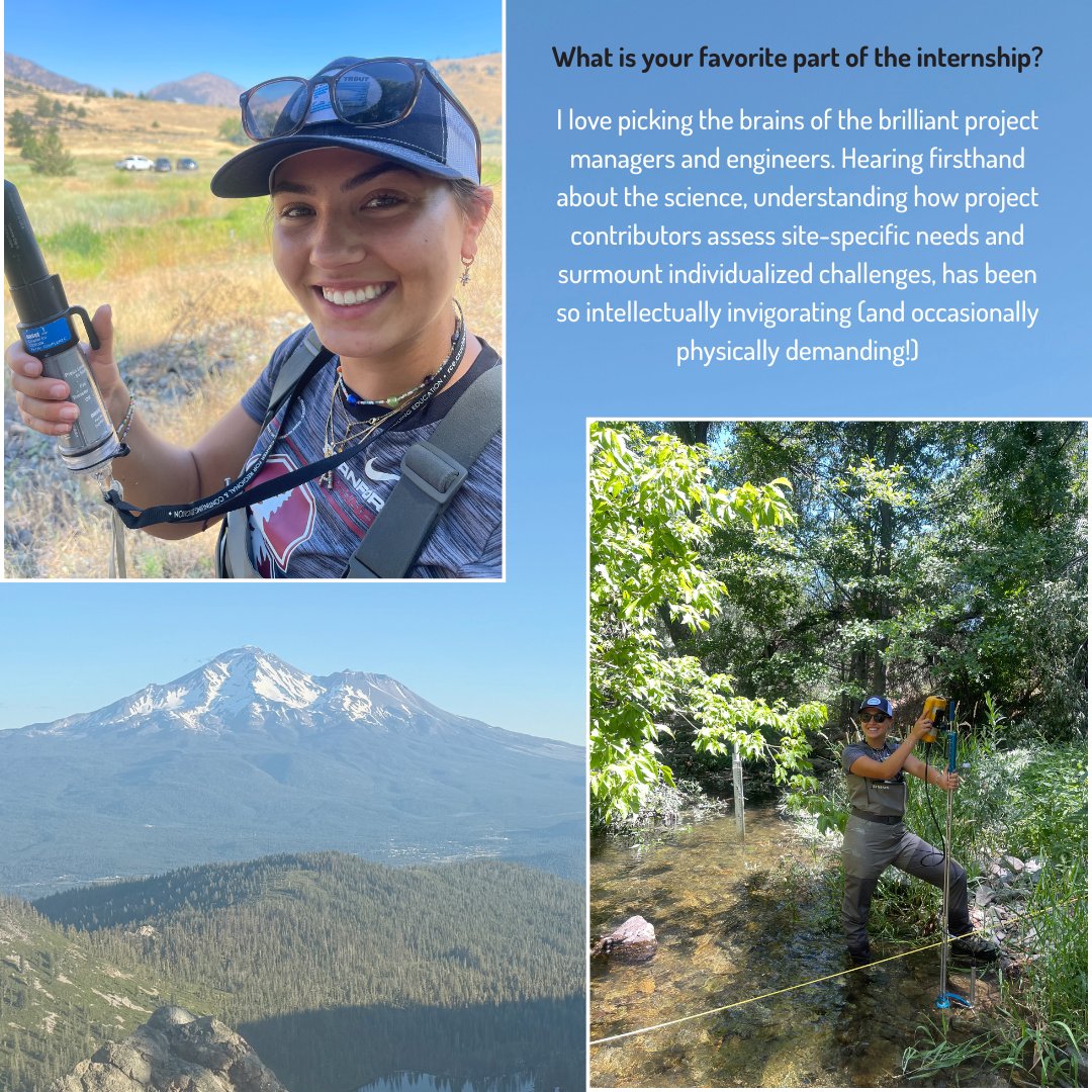CalTrout's tweet image. Summer is the time to welcome in restoration, rivers, AND our new summer intern, Anastazja! She's diving headfirst into restoration work & science communication on the North Coast. But what really caught us off guard... her unexpected skill! 👉 Swipe to find out what it is!