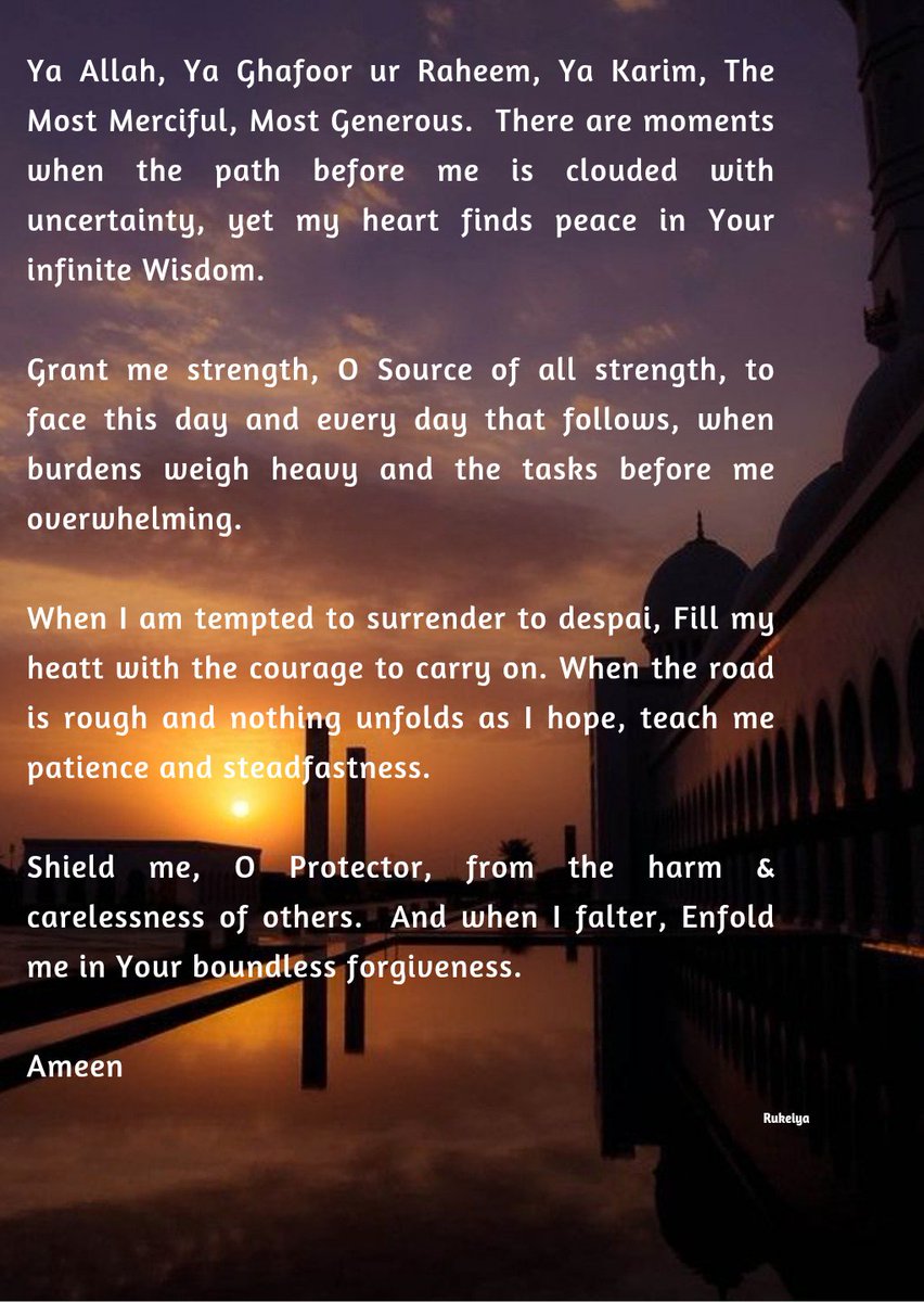 Rukeiya123's tweet image. Jumuah Mubarak. Have a blessed day 💕🤲🏽 #JumuahQuotes #FridayQuotes