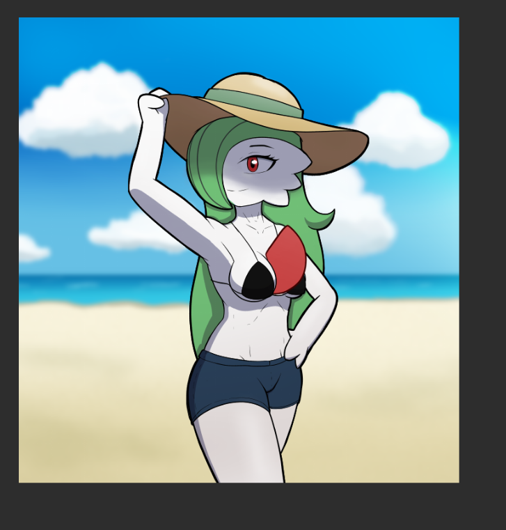 She looks so odd without the tan