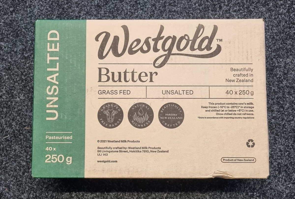 AlTaylorNZ's tweet photo. No butter inflation in our house for a while
Thanks @westlandmilk @DarfieldHighInt
#grassfed #betterbutter https://t.co/18NRYfRcI5