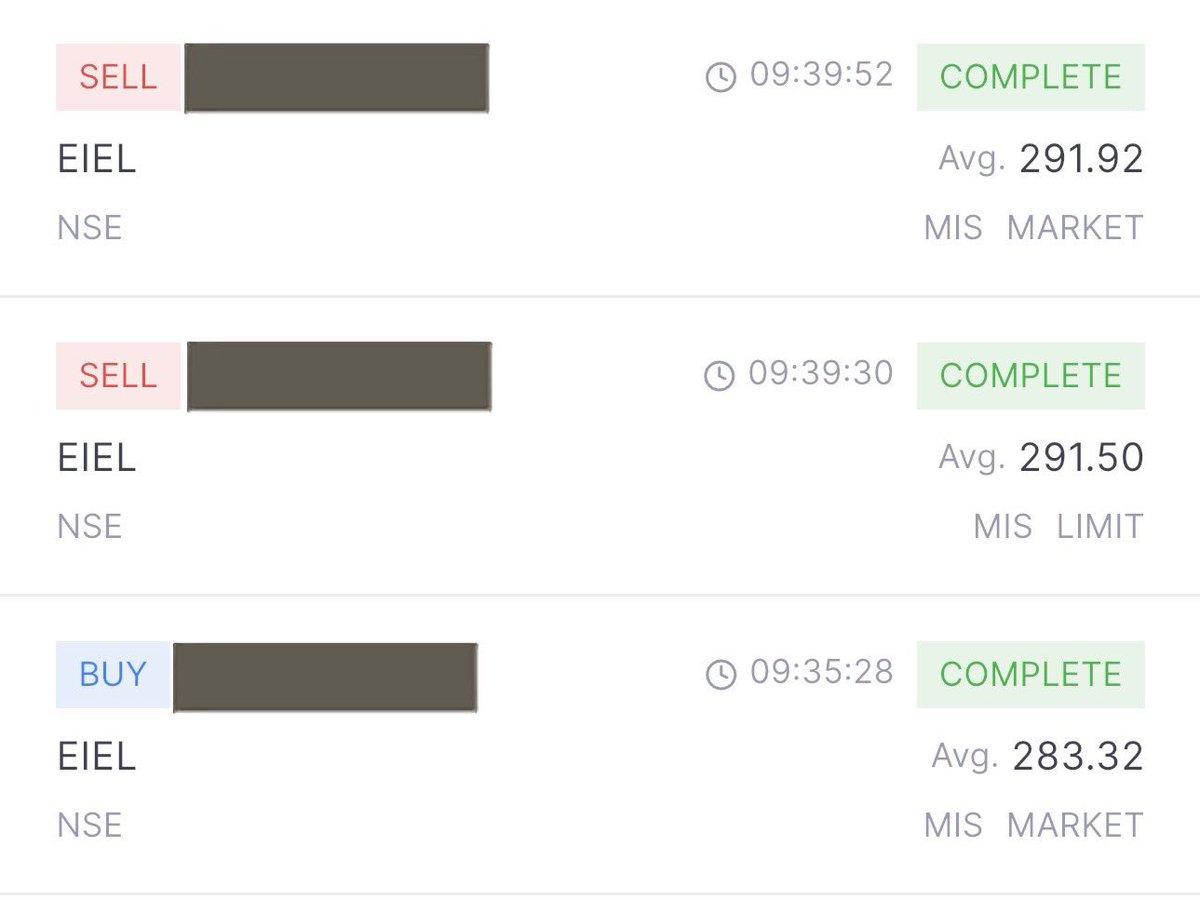 #EIEL 

Solid start to the day😌
One good trade done!