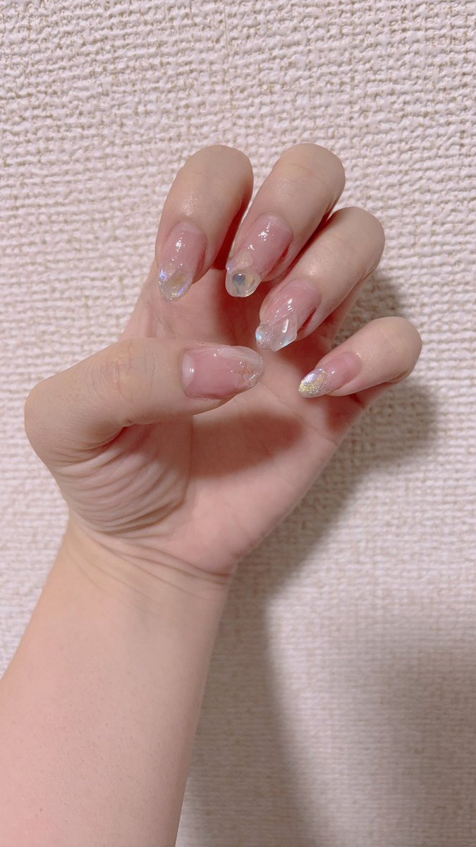 ネイル褒めてもらってルンルン♪( ◜ω◝و(و "