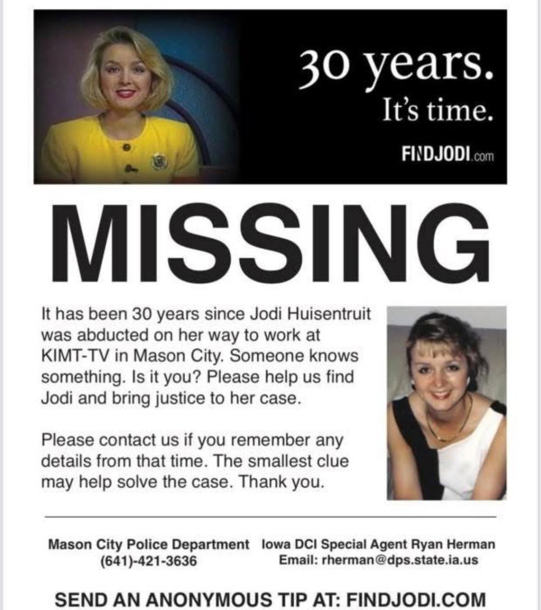 30 years. It's time. #FindJodi #missingpersons