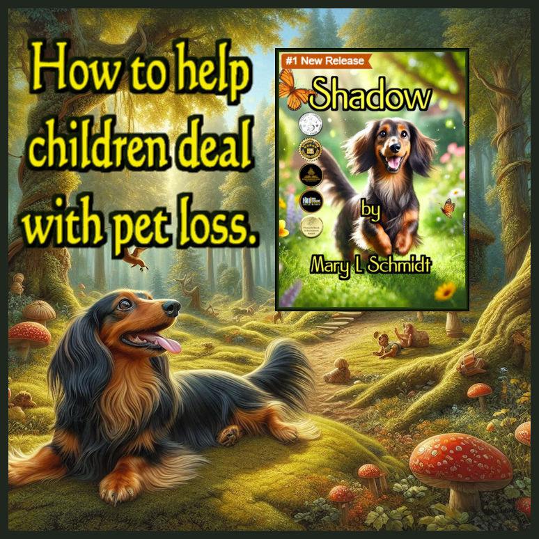 $2.99 "Grief shows in many forms, and learning to accept the feelings is part of the story's teachings." amazon.com/dp/B0DW2LHNW7/ <a href="/MaryLSchmidt/">Mary L Schmidt aka #SJackson</a> 

Shadow won the Pinnacle Gold Award! 

#BooksWorthReading #SCBWI #IARTG #BookBoost #childrensbook #picturebook #pets #petloss