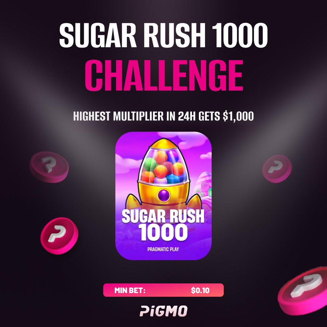 CHALLENGE ALERT 🚨 

Paying $1,000 to the highest multiplier on Sugar Rush 1000
RT + Reply w/ $SOL address for some $ to play 🐷