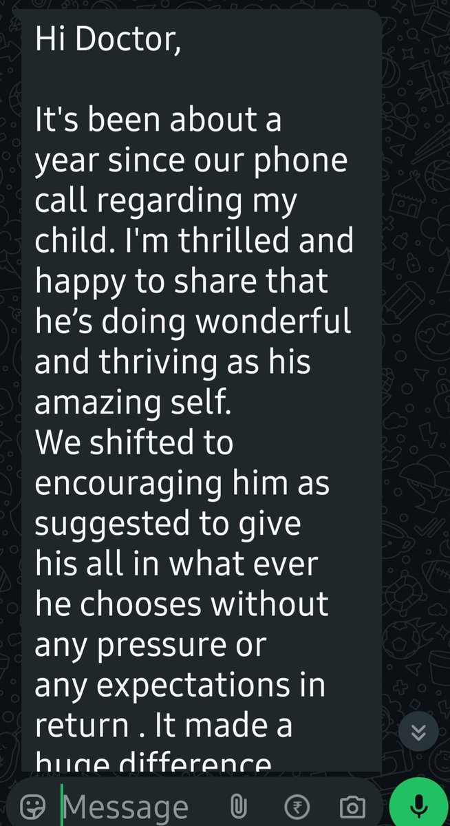 Psychodoctor06's tweet image. A stitch in time saves nine.
One year ago, parents had consulted me for their son's minor issues.
I had given some suggestions about changes to be made in the parenting strategy. Fortunately, the parents were receptive for suggestions and change.
It was just a single session.…