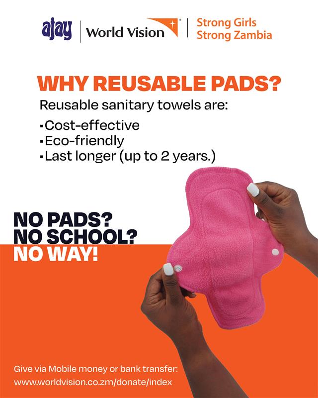 WorldVisionZamo's tweet image. Why reusable pads? They’re cost-effective, eco-friendly, and last up to 2 years! Help keep girls in school. Donate now: bit.ly/44A5RDK #StrongGirlsStrongZambia #TheFlowFund #ReusablePads #SustainableSolutions #MenstrualEquity #