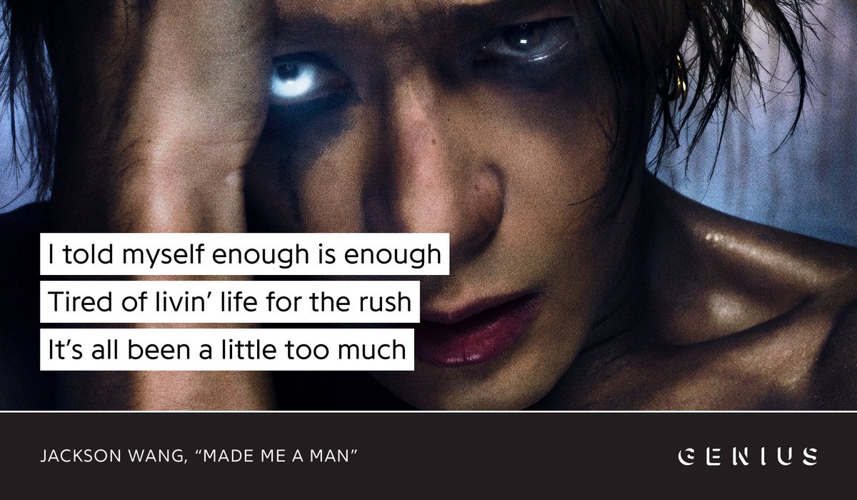 Genius Korea (@genius_kor) on Twitter photo A bold & emotional dive into his artistry, Jackson Wang (<a href="/JacksonWang852/">Jackson Wang</a>)’s #MAGICMAN2 is finally out!
Read the full lyrics to “Made Me a Man” and rest of the the album now on Genius and experience it all for yourself!
🔗 genius.com/Jackson-wang-m… A bold & emotional dive into his artistry, Jackson Wang (<a href="/JacksonWang852/">Jackson Wang</a>)’s #MAGICMAN2 is finally out!
Read the full lyrics to “Made Me a Man” and rest of the the album now on Genius and experience it all for yourself!
🔗 genius.com/Jackson-wang-m…