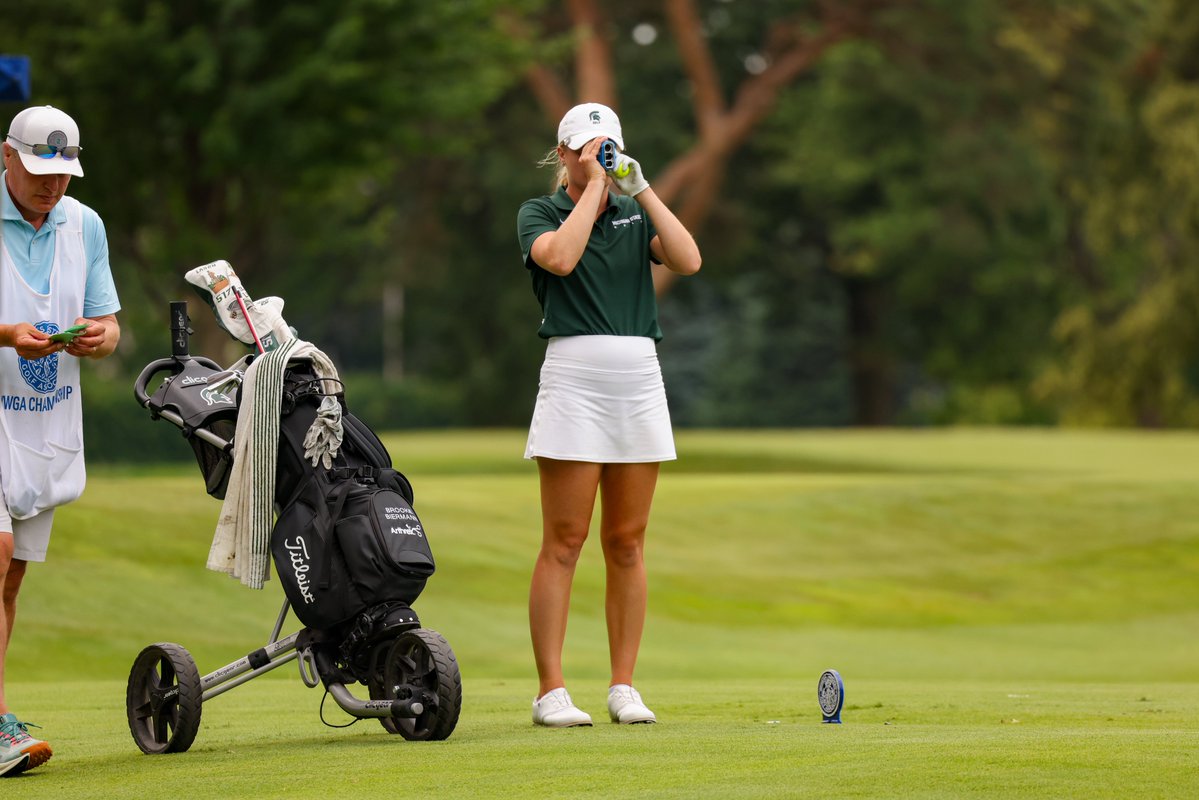 MSU_WGolf's tweet image. Eyes on the prize for Brooke Biermann at the Women's Western Amateur (@WWGAGOLF )
Follow live scoring 📲golfgenius.com/pages/11767033…