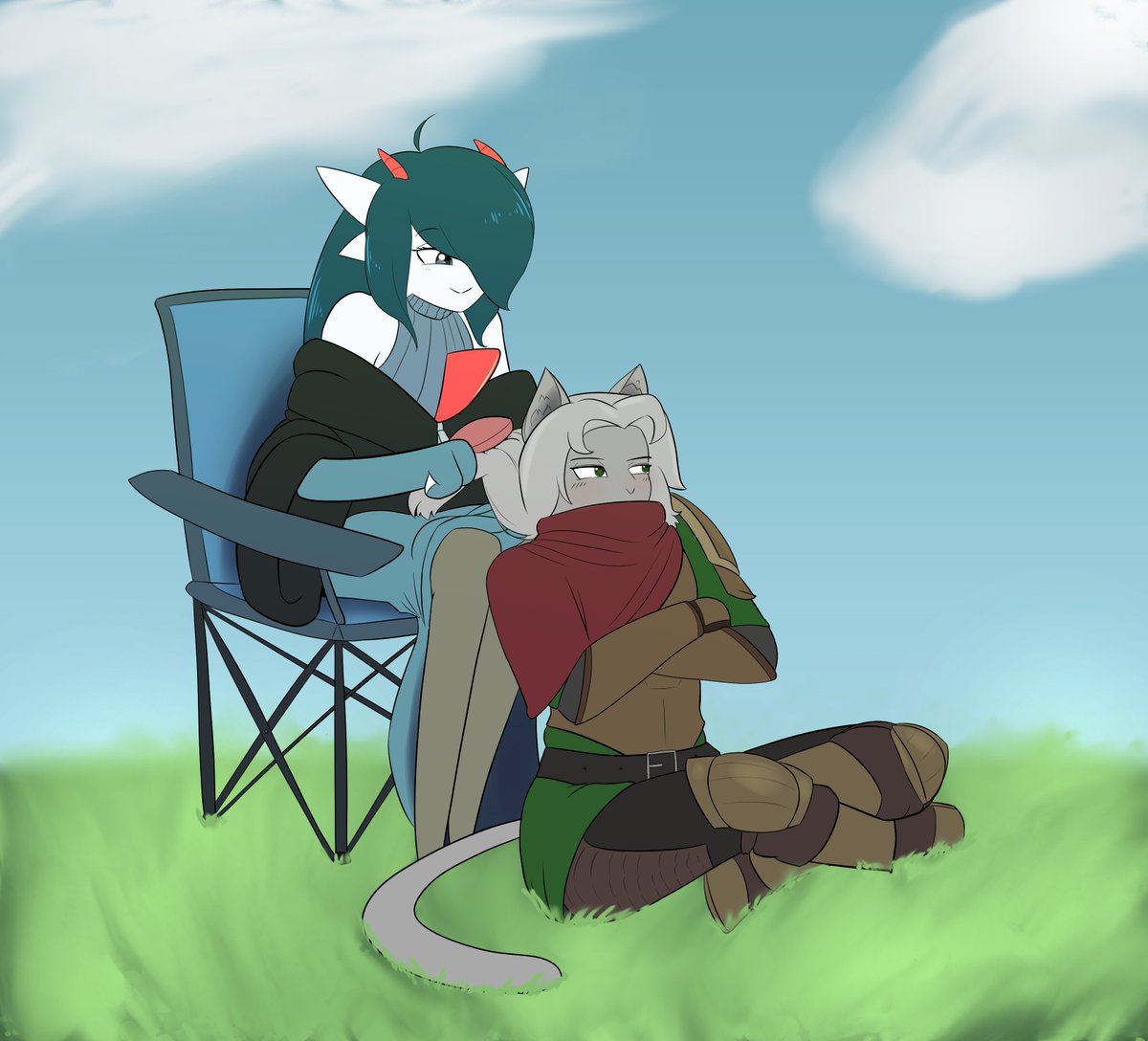 having fun brushing a fren's hair :3c

Kordi brushing <a href="/PaladinKou/">Kou</a> 's hair ehe