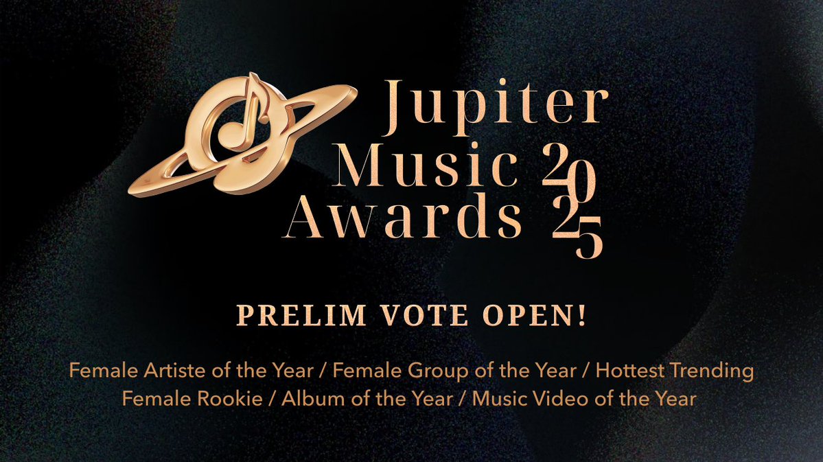 fancastofficial's tweet image. 🪐2025 Jupiter Music Awards🪐
제 2회 JMA 예선 투표가 시작되었습니다!
✔팬 투표 100% 반영
🏆 2025 Jupiter Music Awards 트로피 & 무대를
가져갈 아티스트에게 투표해 주세요!
✨Female Artiste of the Year
✨Female Group of the Year
✨Hottest Trending Female Rookie
✨Album of the…