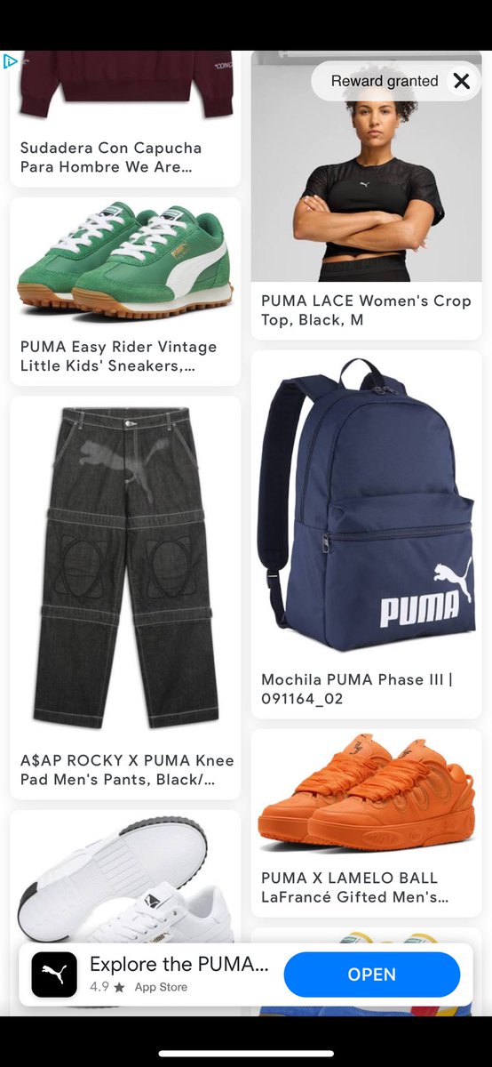 TroySparks303's tweet photo. @NoThanksBoycott @AhmedBashbash I noticed that you can see ads on the app. Was curious, clicked, and it was advertising for Puma. Puma’s a high value product on the BDS boycott list. I manually looked up Puma to make sure it was listed. It was not. I just downloaded the app &amp; Im already finding inconsistencys https://t.co/H9EcUzjJwj