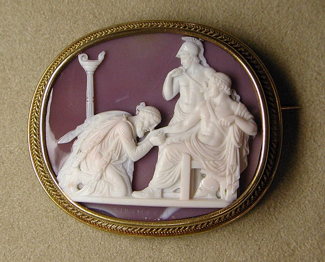 akhosilaos's tweet image. Priam Supplicating Achilles for the Body of Hector by Giuseppe Girometti