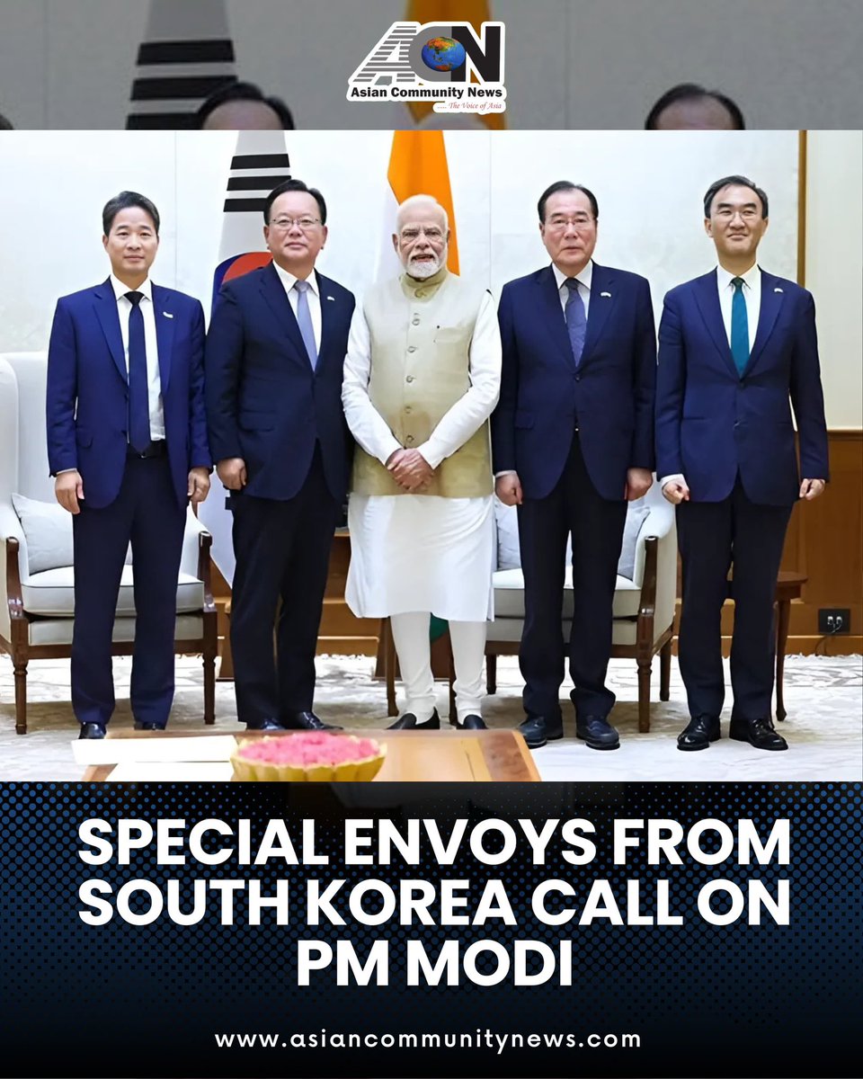 skahuja13's tweet image. ๐ฎ๐ณ๐ค๐ฐ๐ท 10 Years of Strategic Brotherhood!
PM Modi meets Korean Special Envoys to deepen ties in innovation, defense & diplomacy.
#IndiaSouthKorea #StrategicPartnership
#IndiaSouthKorea
Read more ๐๐ป
asiancommunitynews.com/special-envoysโฆ
