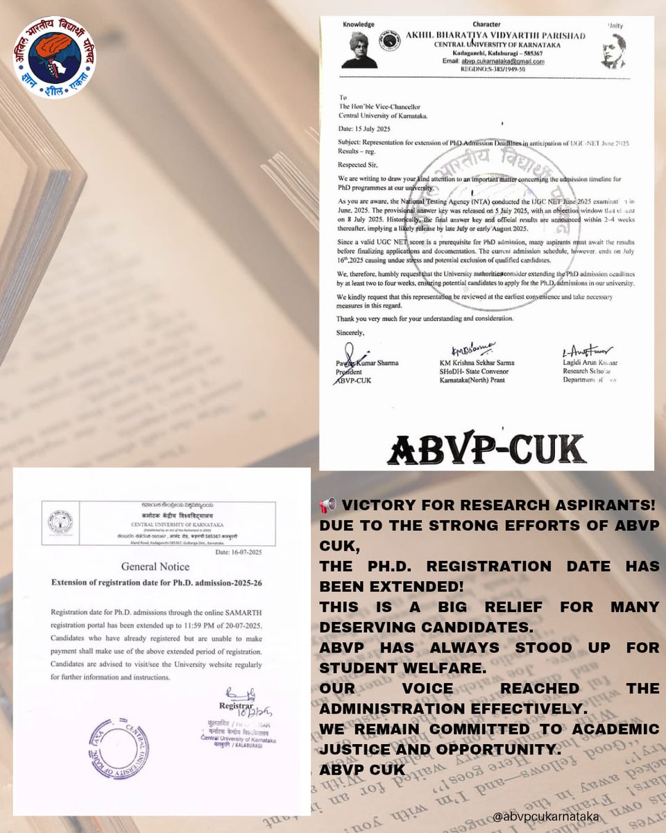 ABVP CUK tweet media