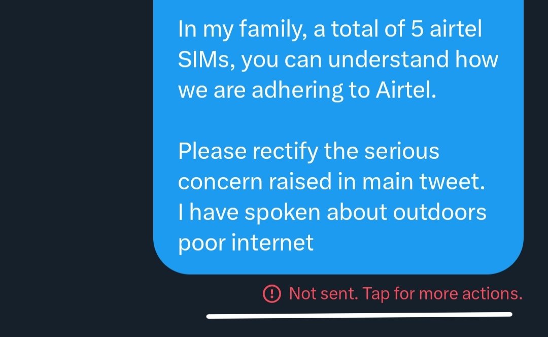 Mohd Abdul Sattar (@sattarfarooqui) on Twitter photo Dear <a href="/Airtel_Presence/">Airtel Cares</a> <a href="/airtelindia/">airtel India</a>
Unable to send you DM... tried multiple times.
Please check the screenshot and please rectify the problem
#FridayVibes #Coldplay #Airtel Dear <a href="/Airtel_Presence/">Airtel Cares</a> <a href="/airtelindia/">airtel India</a>
Unable to send you DM... tried multiple times.
Please check the screenshot and please rectify the problem
#FridayVibes #Coldplay #Airtel